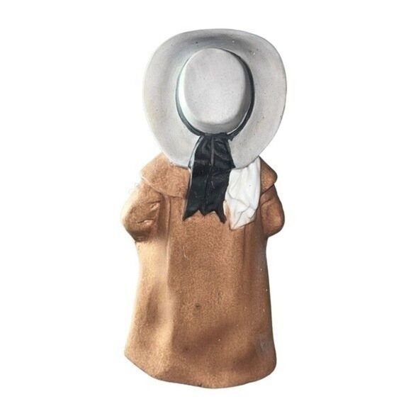 Lefton Vintage 1950s Porcelain Hand-painted Figurine Boy in Coat & Hat w/ Dog - Picture 4 of 14